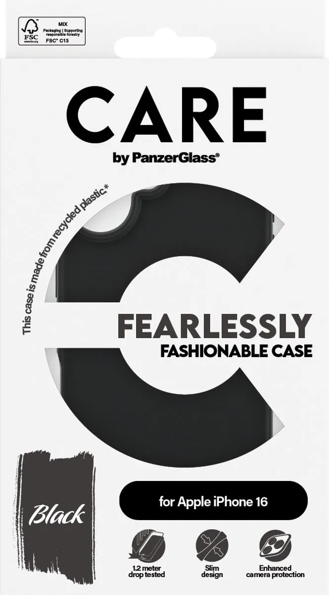 PanzerGlass CARE iPhone 15 Hoes - Zwart