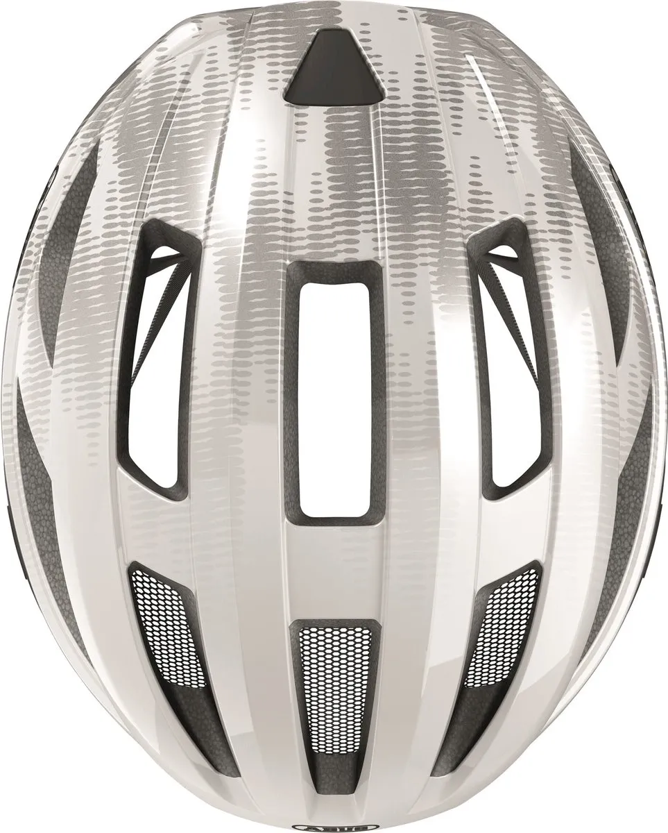 ABUS Macator Fietshelm L - Wit Zilver