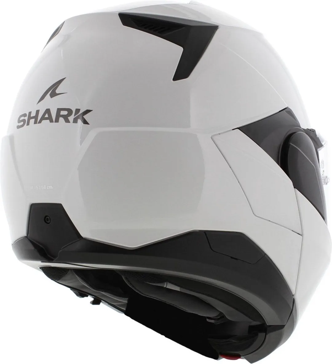 Shark Oxo Blank Pearly Wit Systeemhelm - L