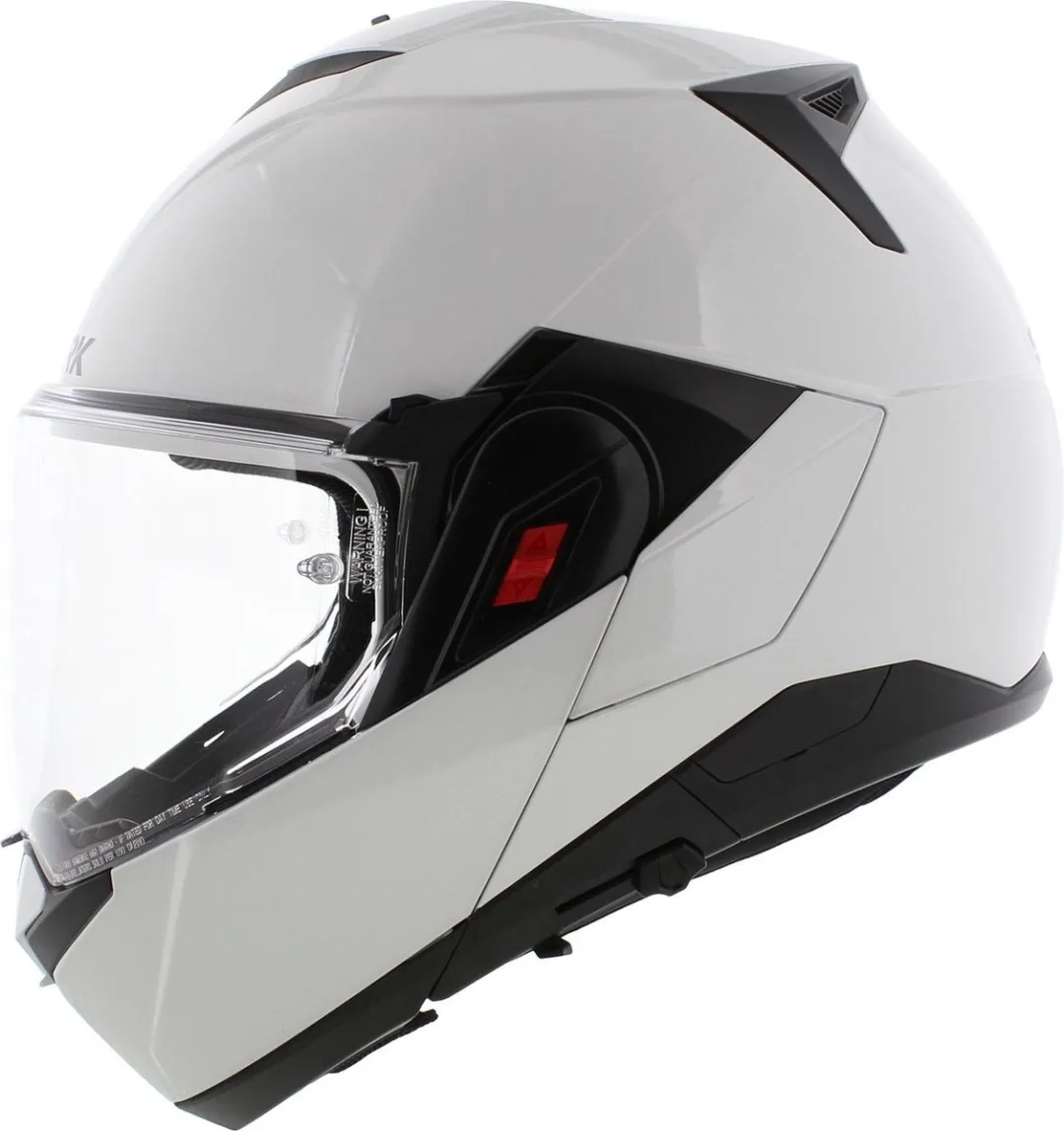 Shark Oxo Blank Pearly Wit Systeemhelm - L