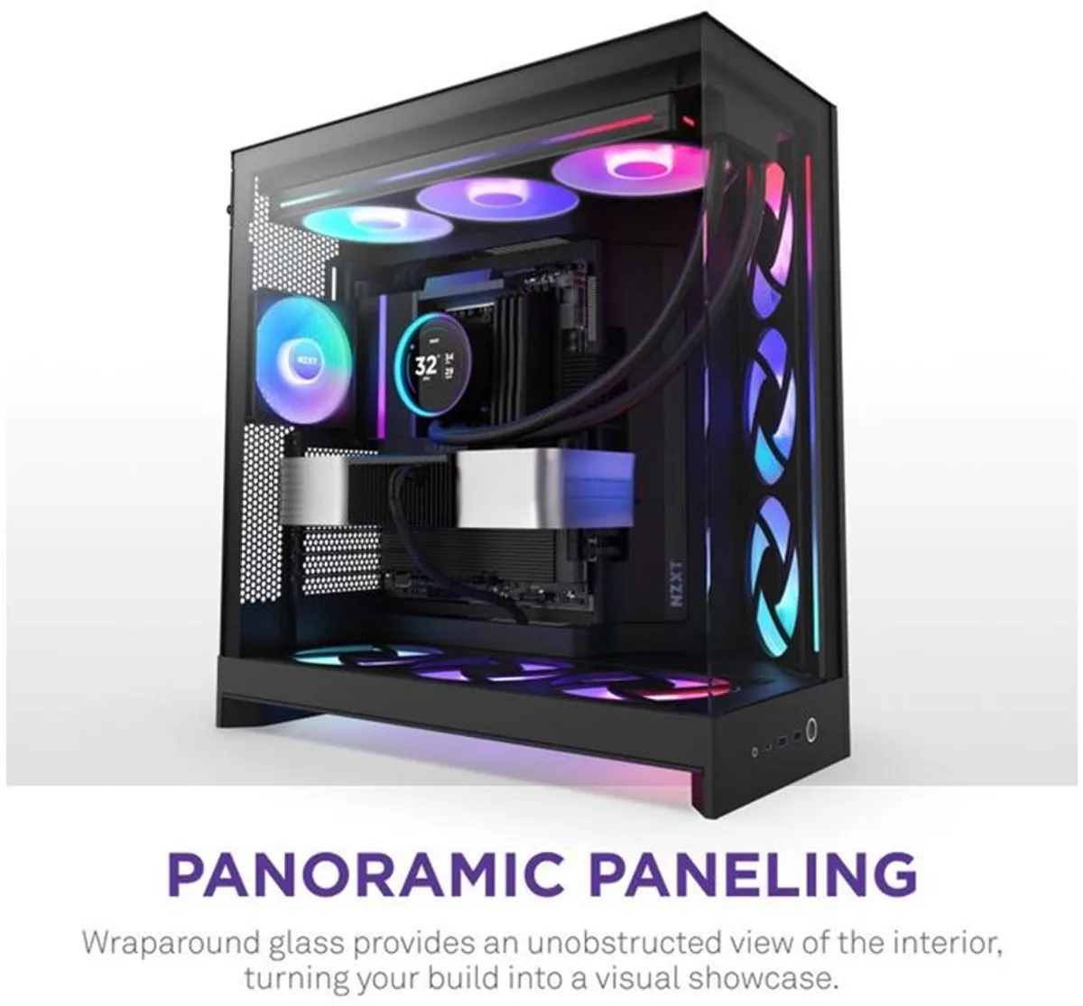 NZXT H9 Flow RGB 2025 - Zwart