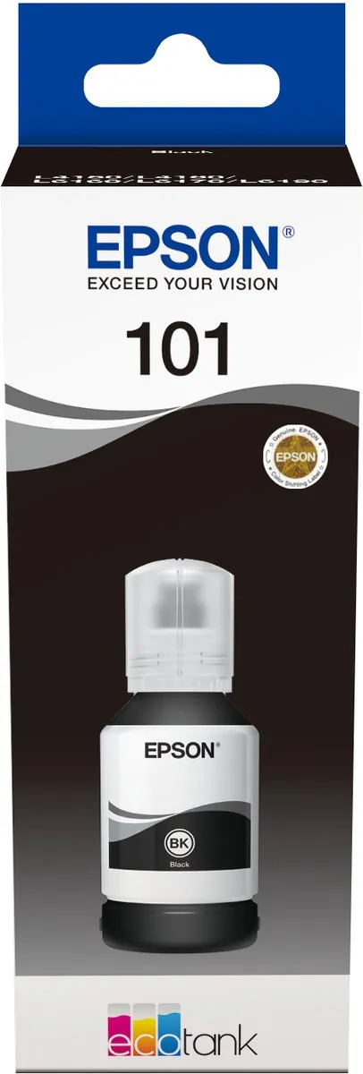 Epson 101 EcoTank C13T03V14A Inktcartridge - Zwart