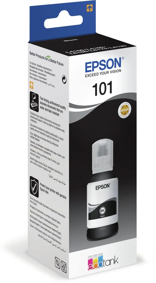Epson 101 EcoTank C13T03V14A Inktcartridge - Zwart
