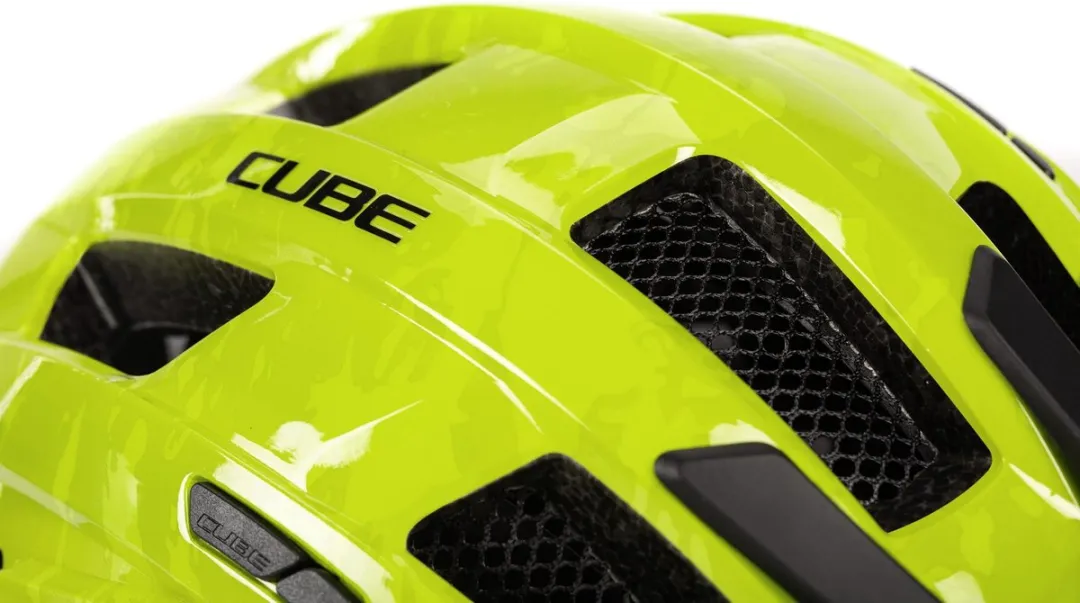 Cube Steep Fietshelm Glossy Citrone - S