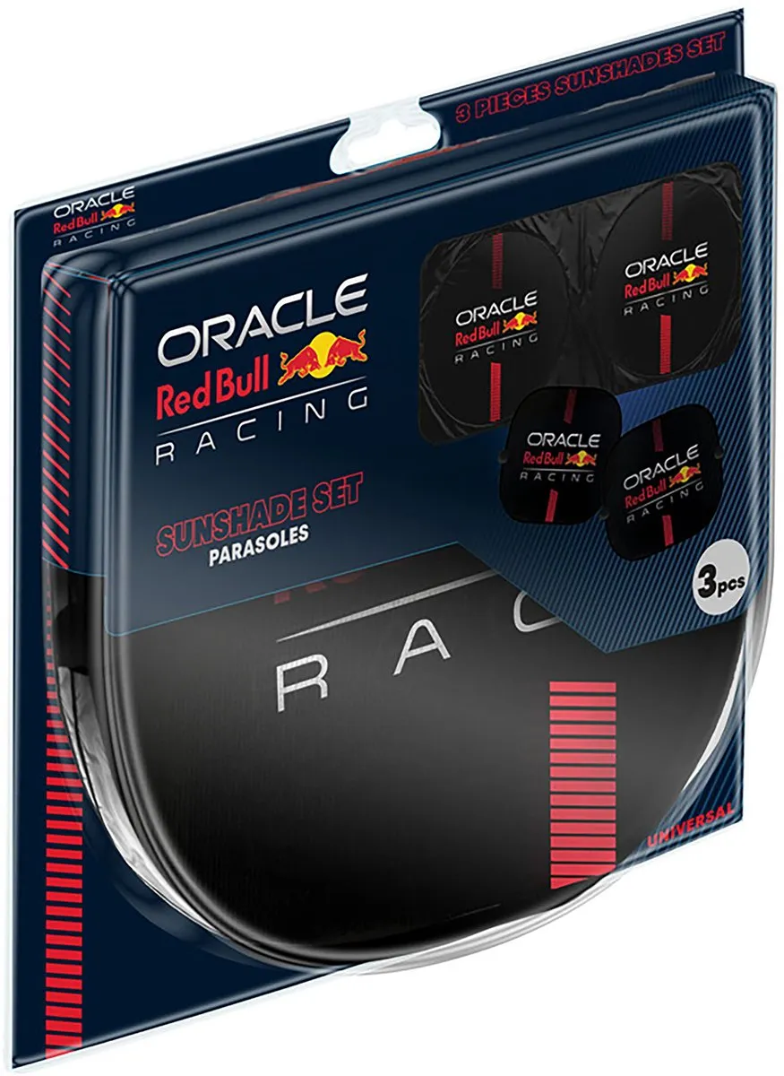 Red Bull Racing Auto Zonnescherm - 3 Stuks Meerkleurig