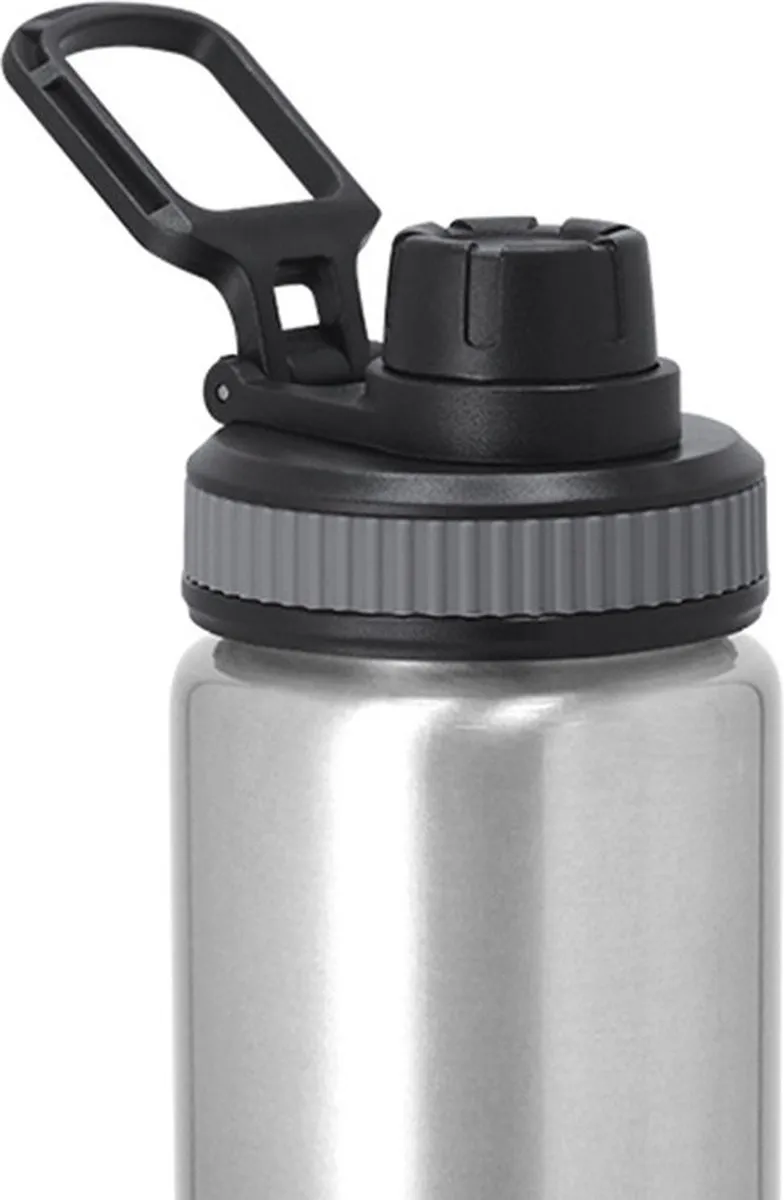 Bellatio Design Fitmaster Waterfles 800ml - Aluminium - Zilver