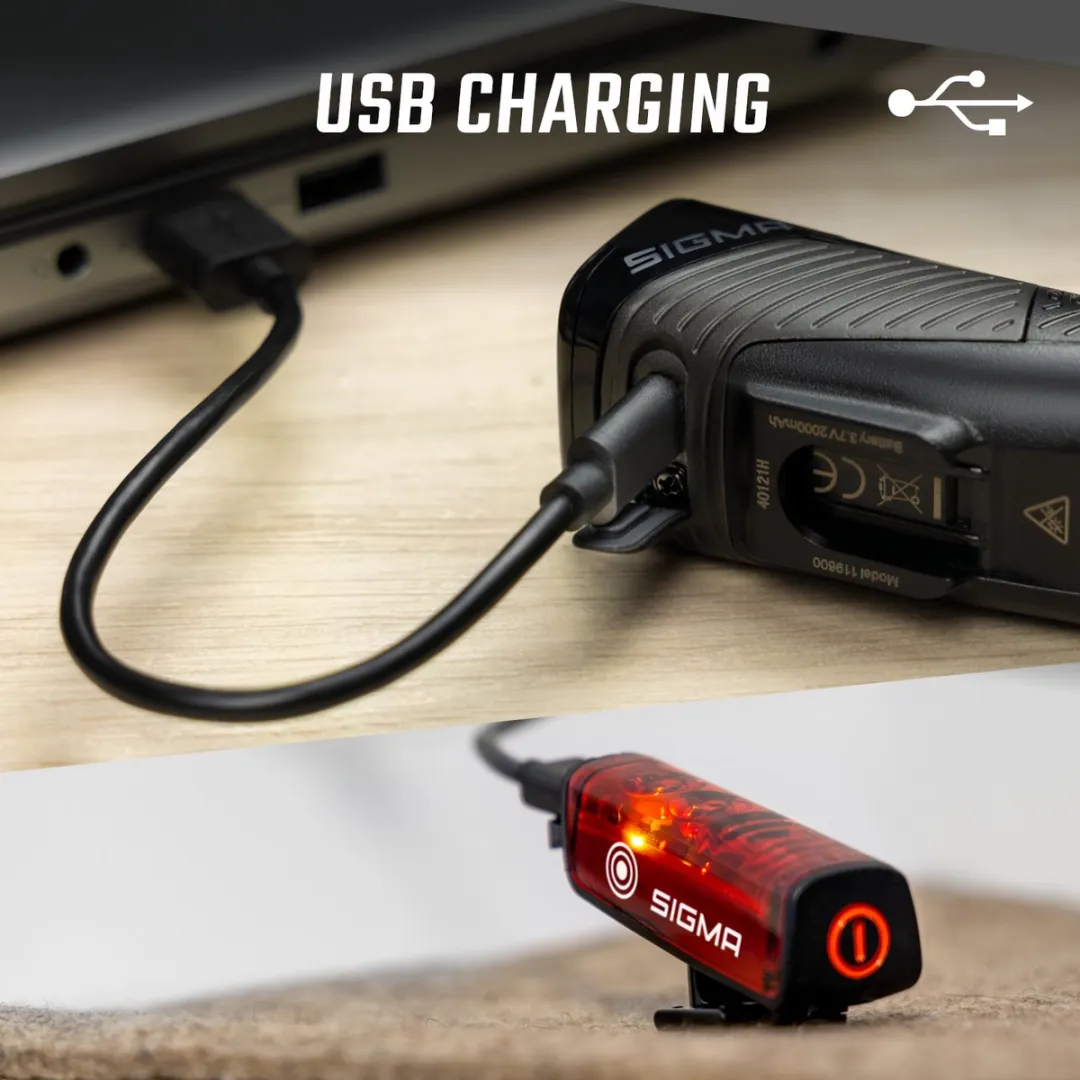 Sigma BUSTER 400 USB Fietsverlichting - 400 Lumen - Zwart