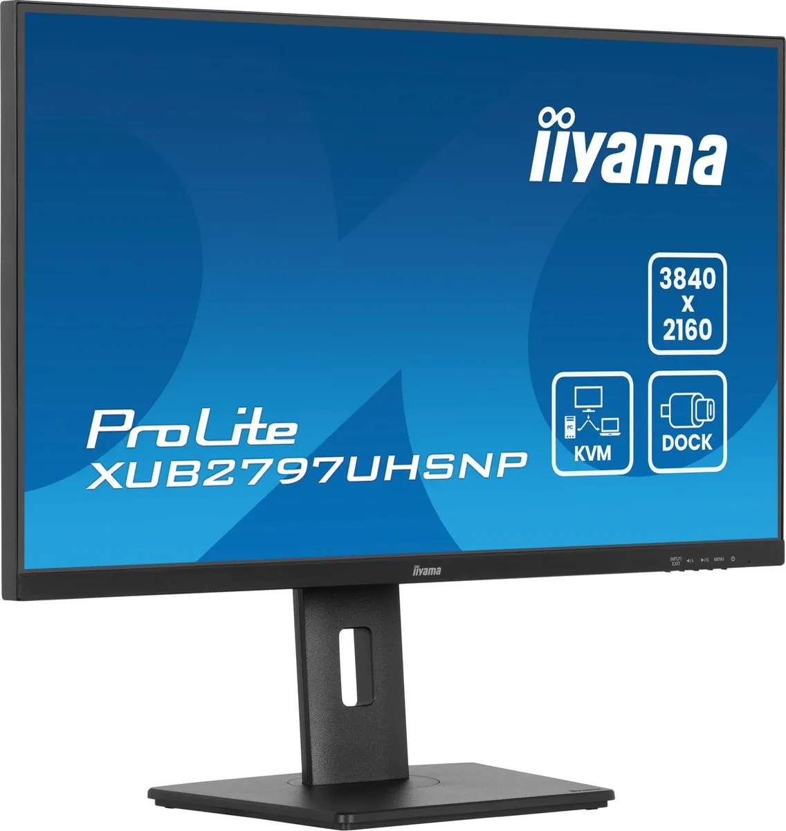 iiyama ProLite XUB2797UHSNP-B1 - 27 inch - 4K - IPS - USB-Hub (4x) - Verstelbaar - USB-C Dock - KVM-switch