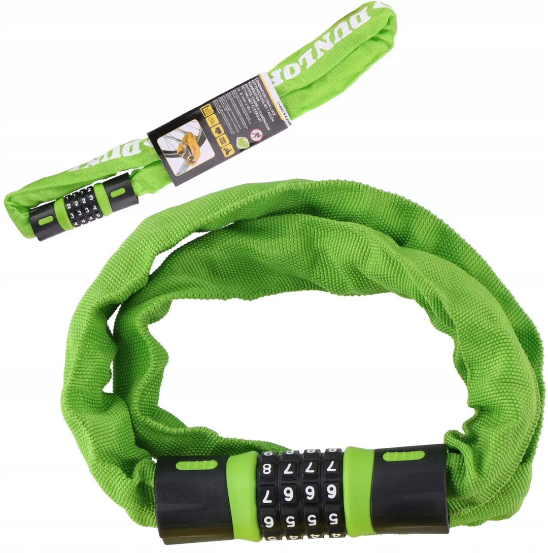 Dunlop Fietsketting met Cijferslot 90cm
