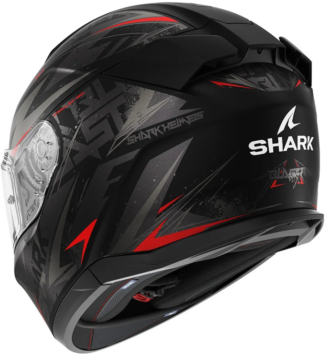 Shark D-SKWAL 3 Blast-R Scooterhelm - XL - Mat Zwart/Antraciet/Rood