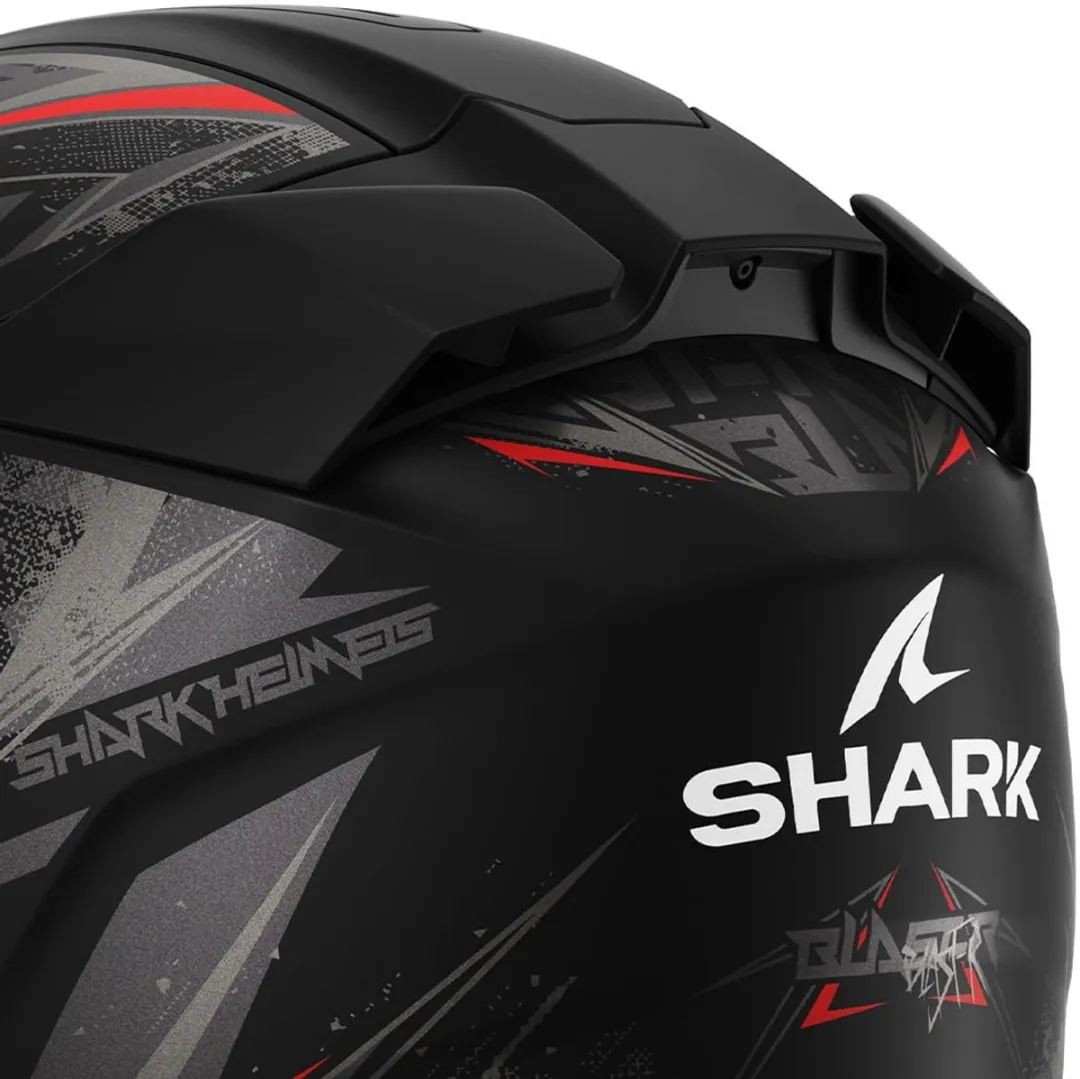 Shark D-SKWAL 3 Blast-R Scooterhelm - XL - Mat Zwart/Antraciet/Rood