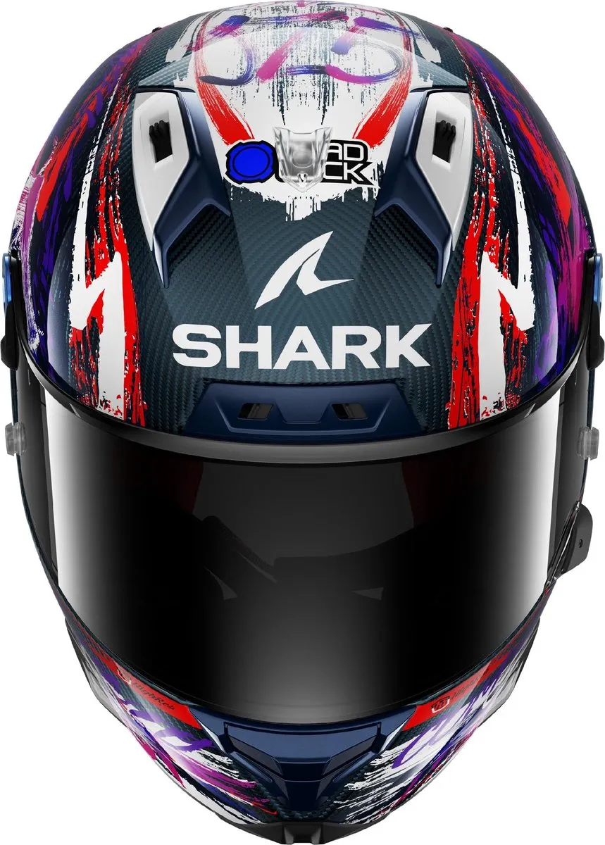 Shark Aeron GP FIM Replica Zarco Signature 2025 Helm - 2XL - Rood/Violet/Paars/Wit