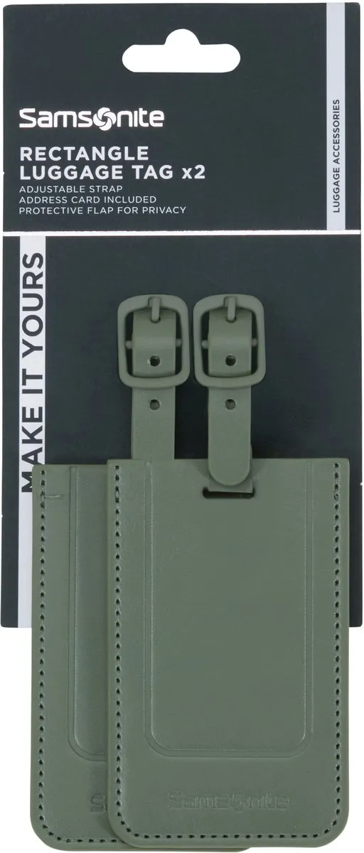 Samsonite Bagagelabel - 2 Stuks - Groen