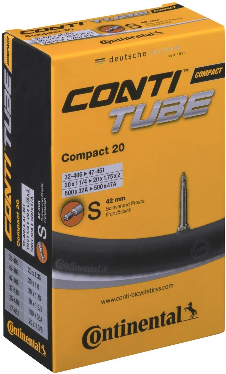 Continental Binnenband 20" 32-406/47-451 - SV-ventiel - Zwart