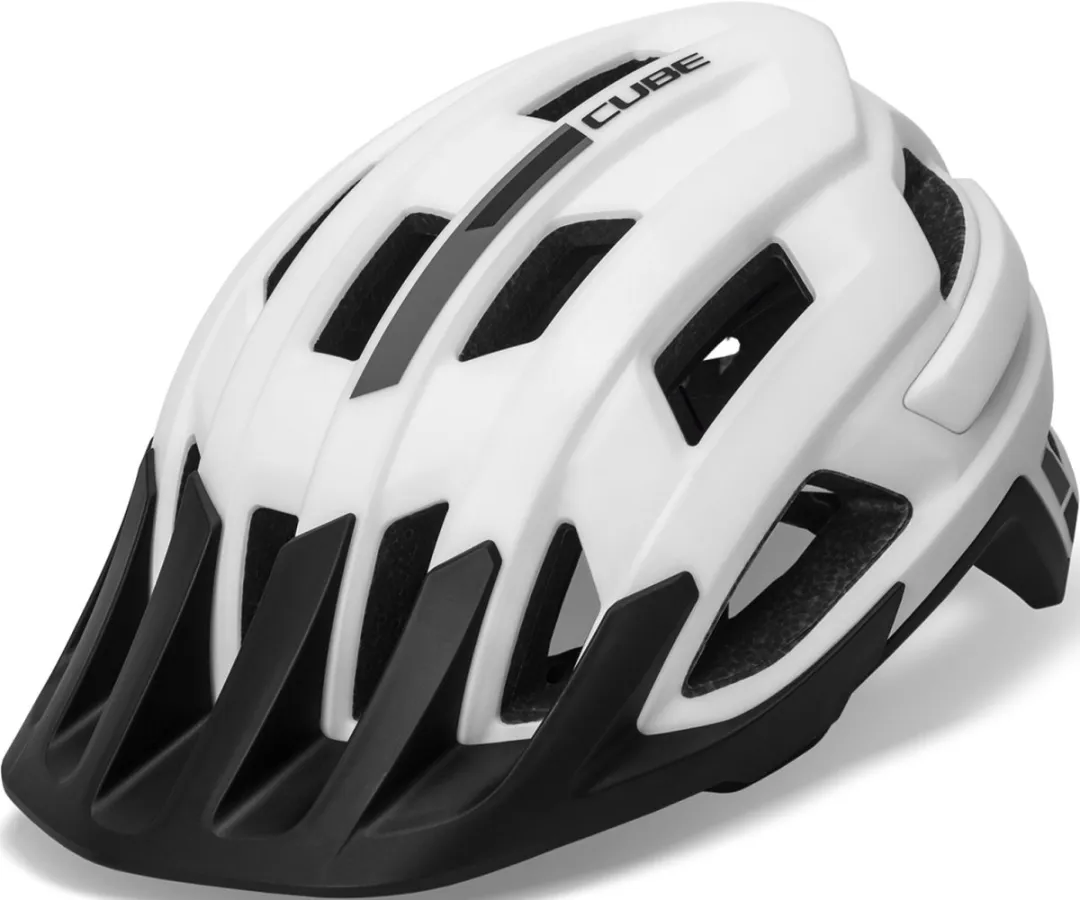 Cube Mountainbikehelm Rook - 18 Ventilatiegaten - L - Zwart/Wit