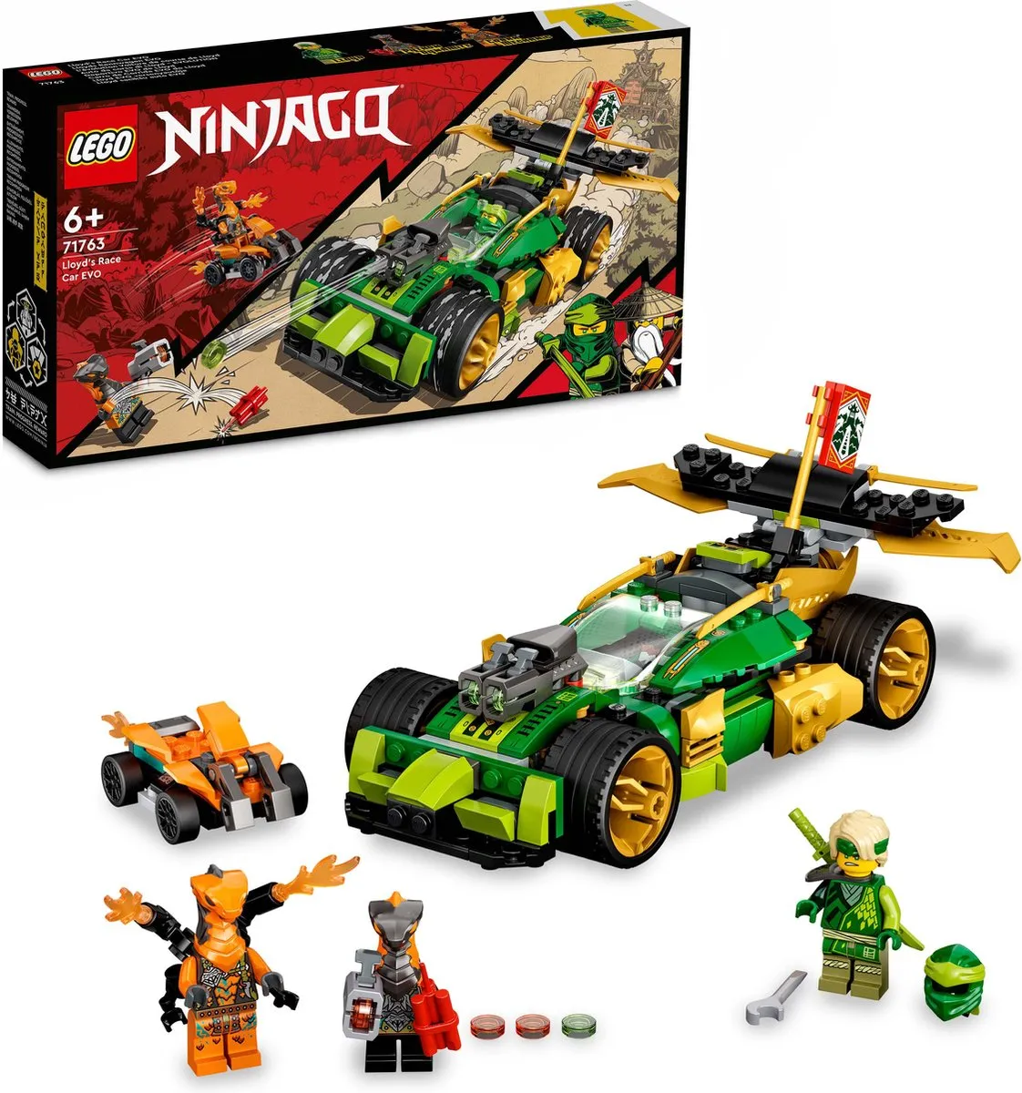 LEGO Ninjago Lloyd's Racewagen EVO 71763 - 279 Stukken - afbeelding 6 van 6