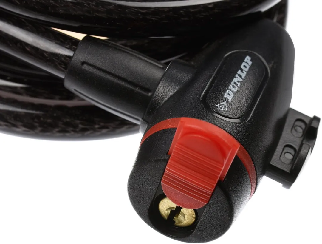 Dunlop Kabel Fietsslot 180cm - 2 Sleutels - Zwart
