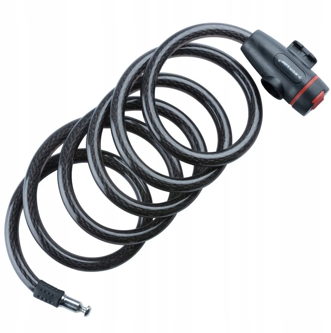 Dunlop Kabel Fietsslot 180cm - 2 Sleutels - Zwart