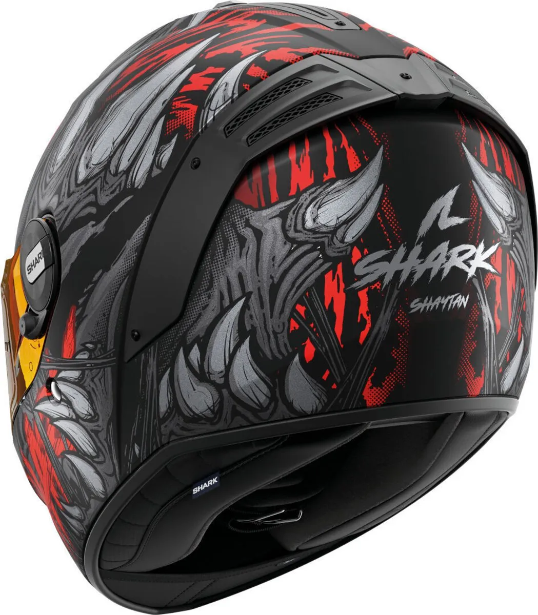 Shark Spartan RS Shaytan Integraalhelm - XL - Mat Zwart/Rood