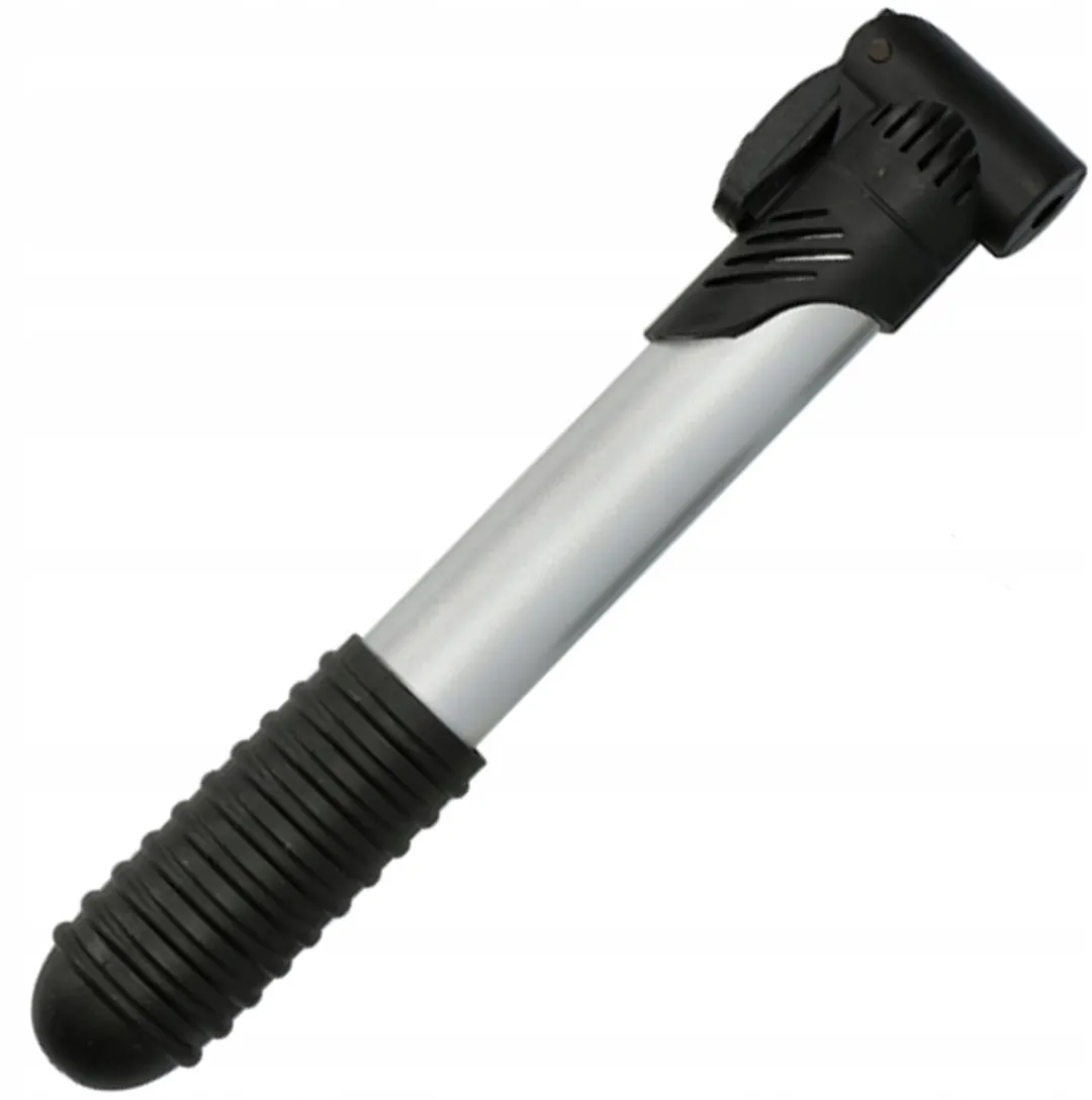 Dunlop Aluminium Fietspomp Mini - 3 Adapters - Zwart/Zilver - afbeelding 2 van 5