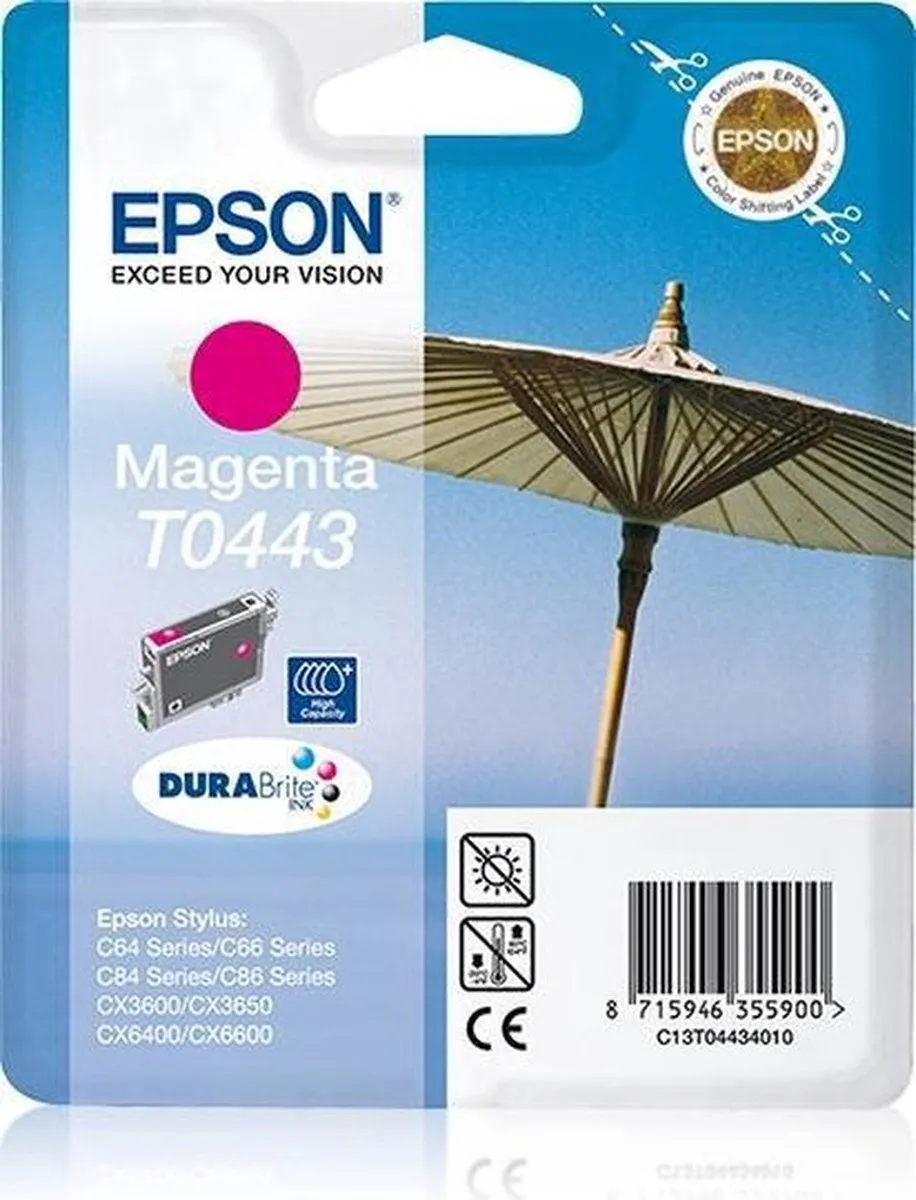 Epson T0443 Magenta Inktcartridge - 13ml