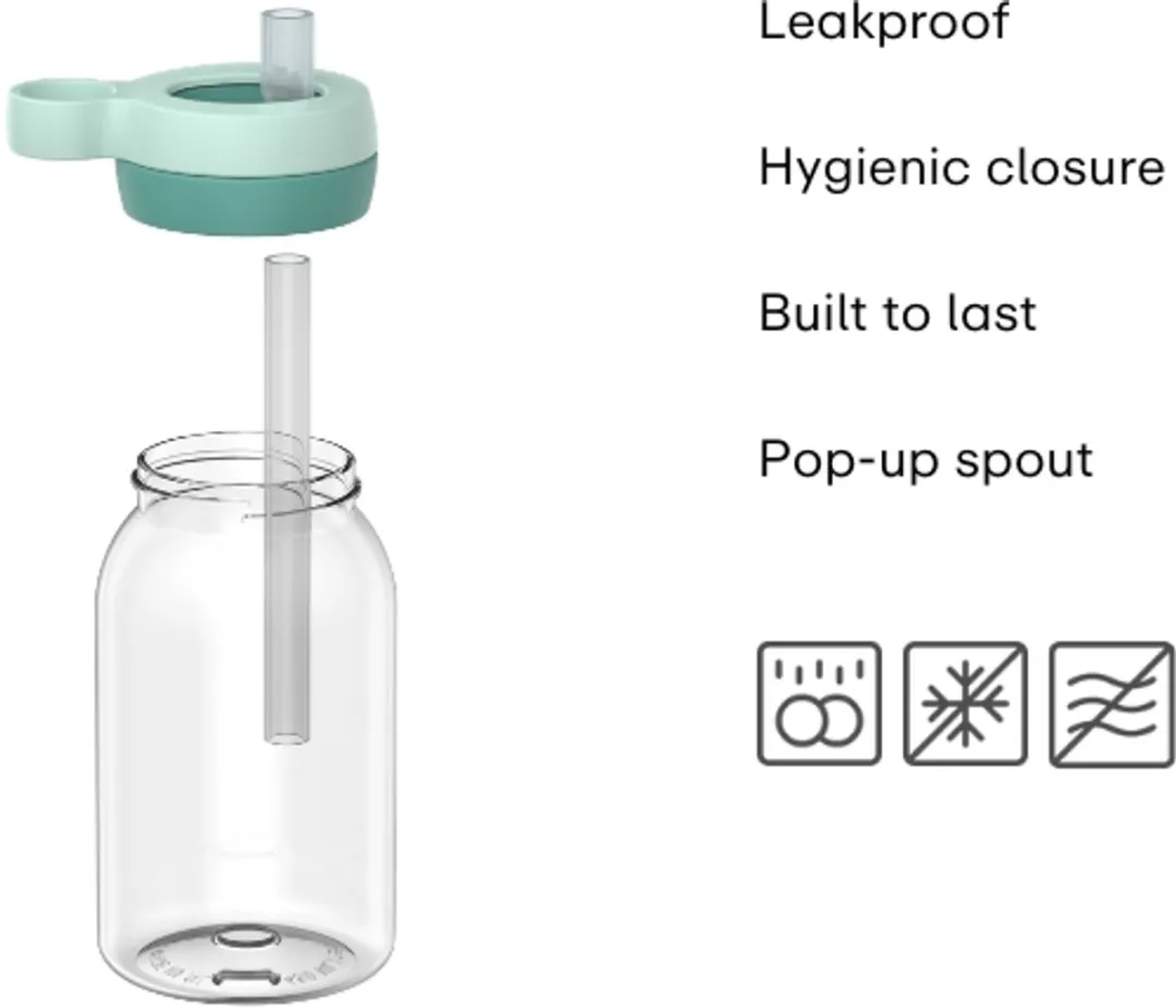 Mepal Campus 107480065411 Drinkfles met rietje - 450ml - Unicorn Glow