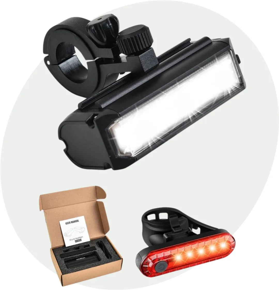 Morelia Complete Fietslampenset 900 Lumen