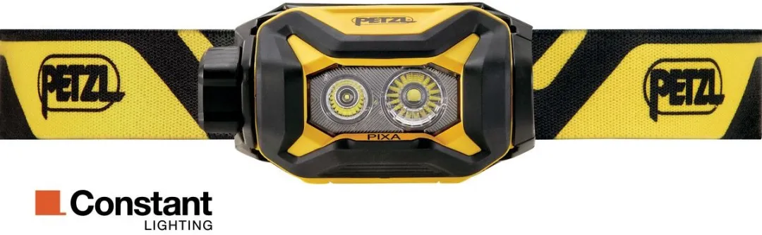 Petzl PIXA Hoofdlamp 450 Lumen - Geel/Zwart