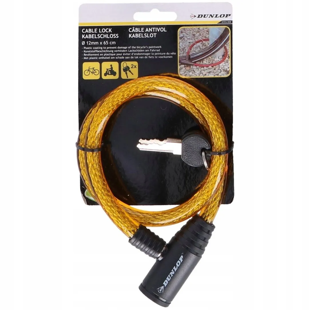Dunlop Spiraal Kabel 1.2x65cm - Geel