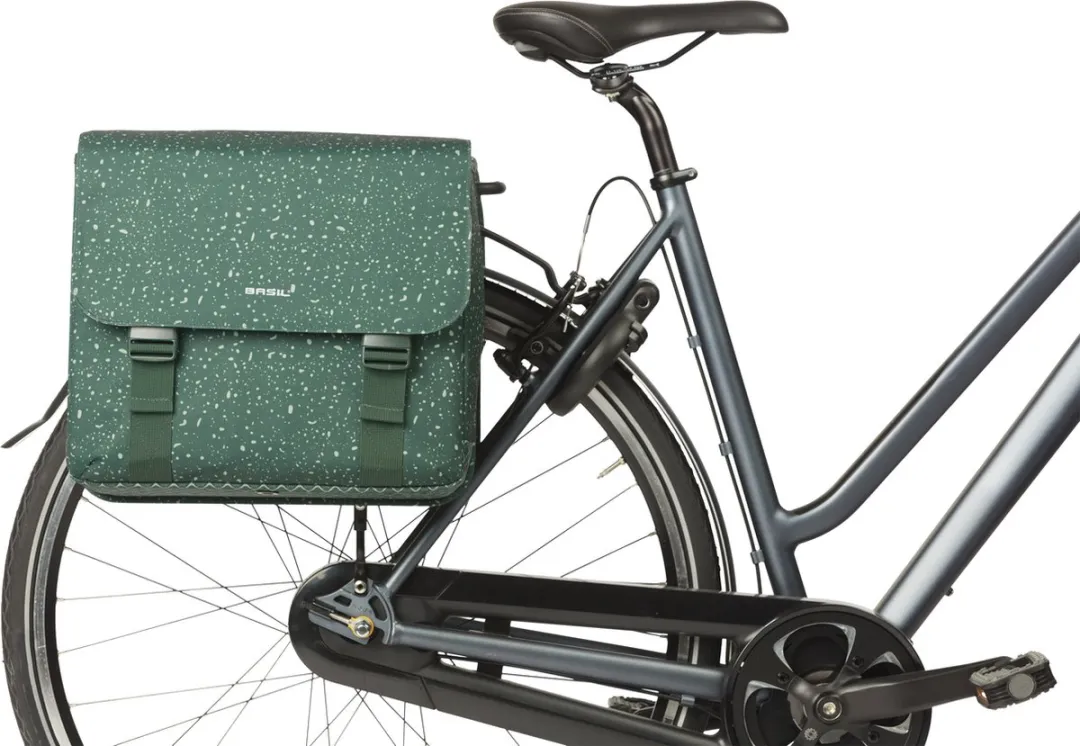 Basil Flair Dubbele Fietstas MIK 35L - Groen - afbeelding 6 van 6