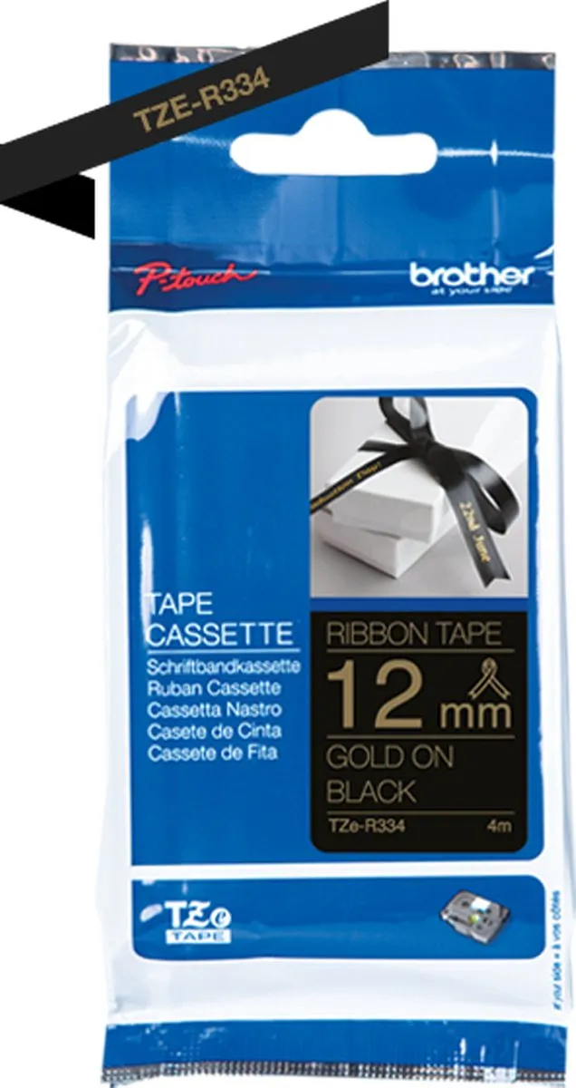 Brother TZE-R334 Printerlint - Goud