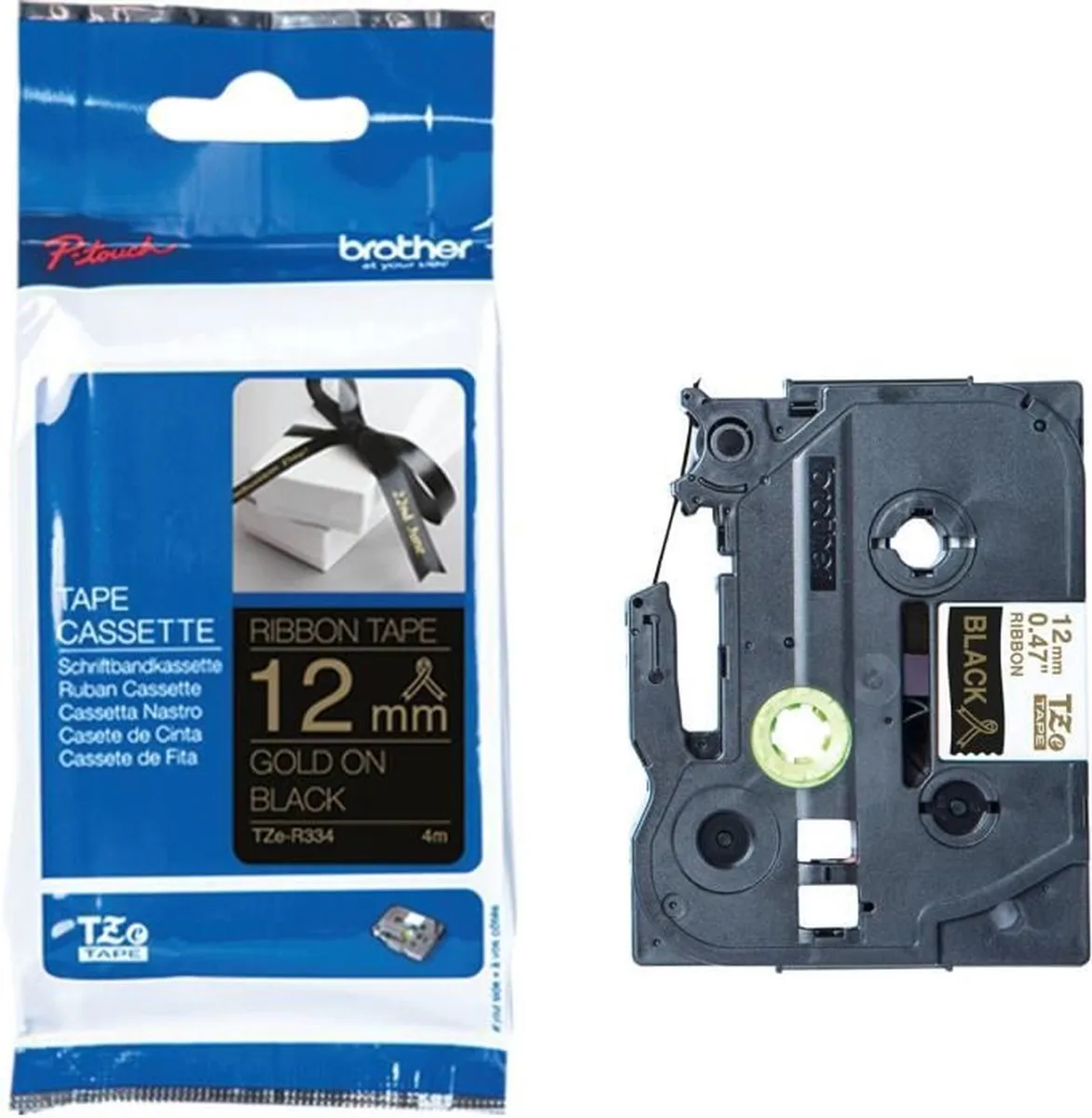 Brother TZE-R334 Printerlint - Goud - afbeelding 6 van 6