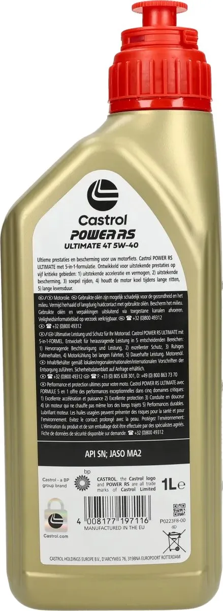 Castrol RS Racing 4T 5W-40 Olie 1L