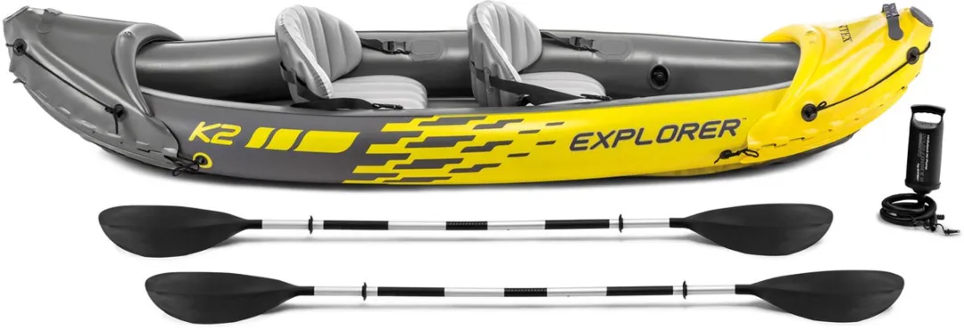 Intex Explorer K2 Kajak Set - 2 Personen - Geel/Zwart