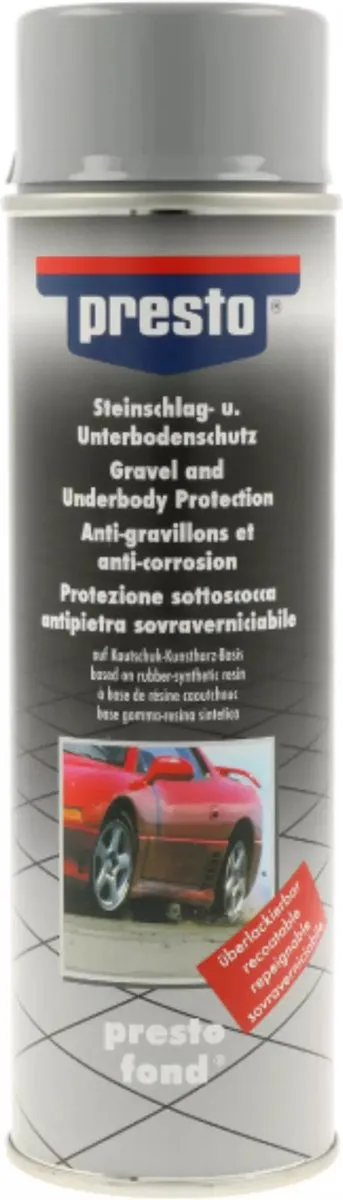 Presto Bodembescherming Coating 500ml - Anti steenslag & geluidsisolerend - Rood/Grijs