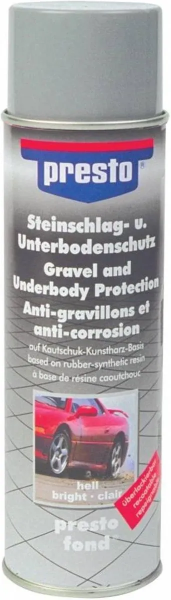 Presto Bodembescherming Coating 500ml - Anti steenslag & geluidsisolerend - Rood/Grijs