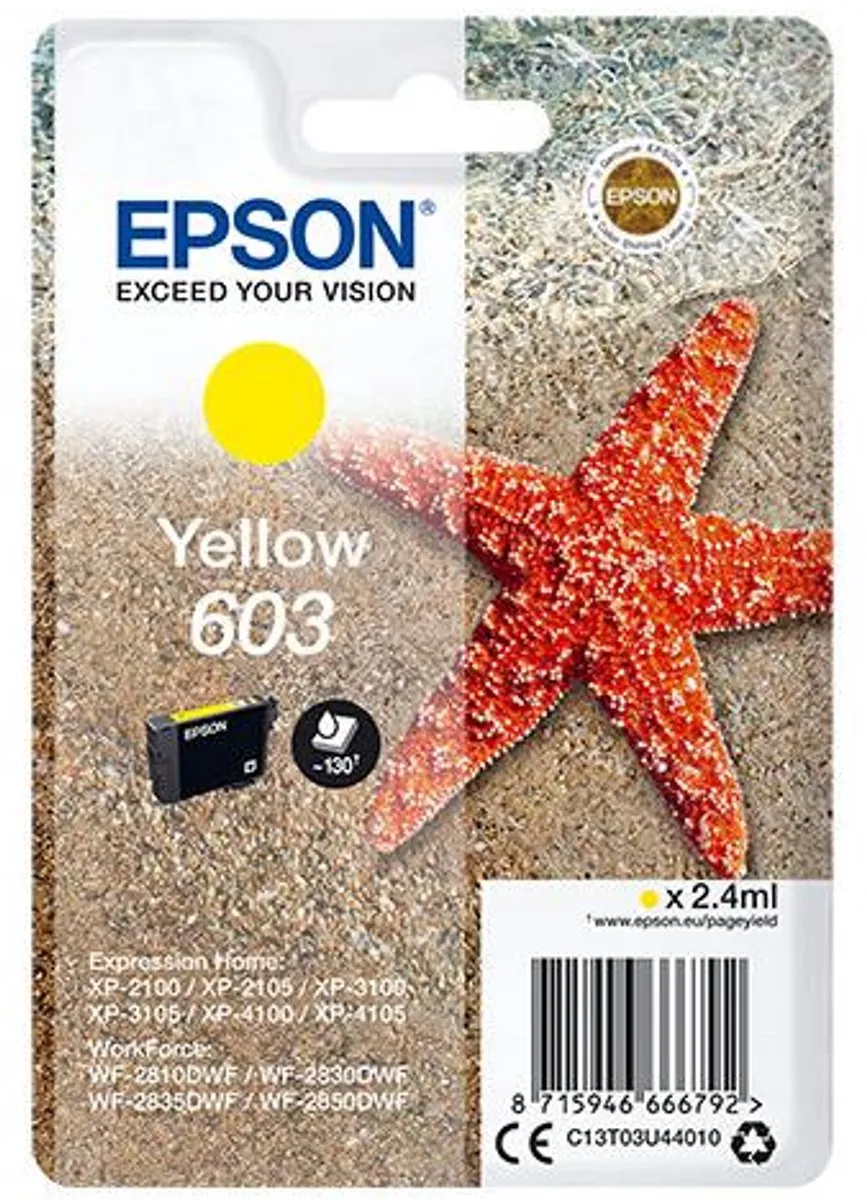 Epson C13T03U44020 Geel Inktcartridge - 2.4ml