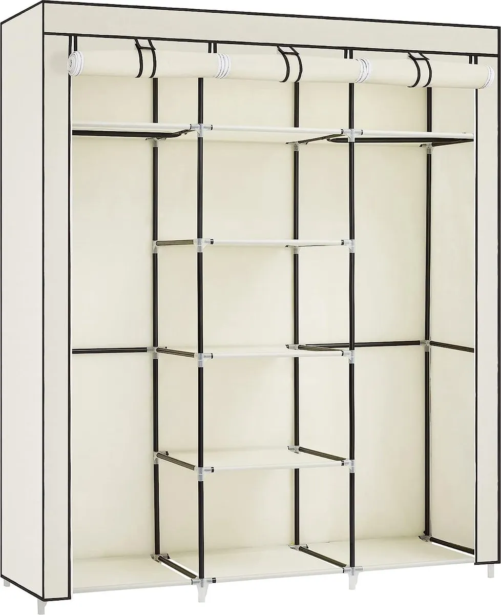 Songmics Canvas Kledingkast Beige 175x150x45cm