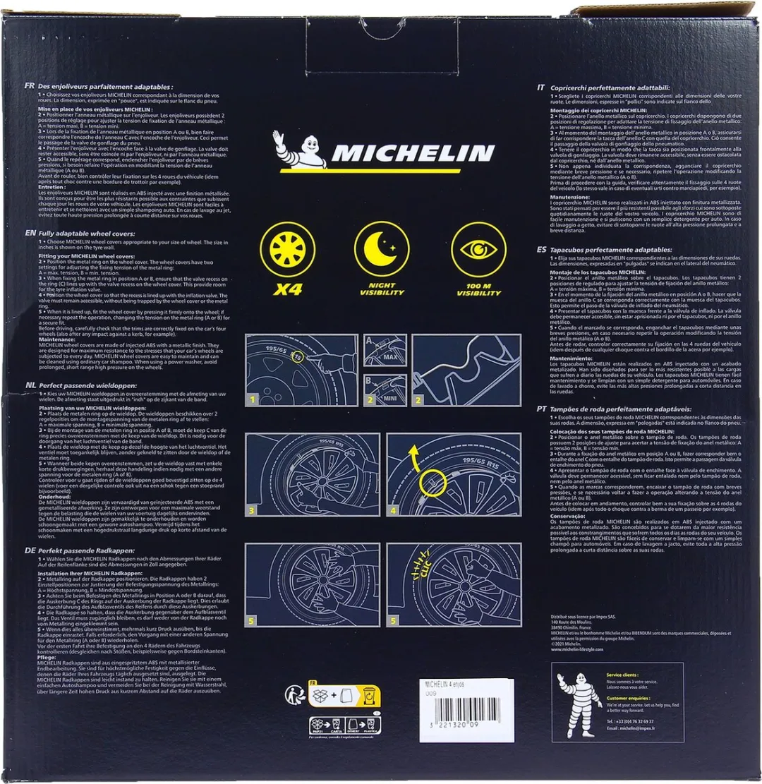 Michelin Wieldoppen 14 Inch - 4 Stuks