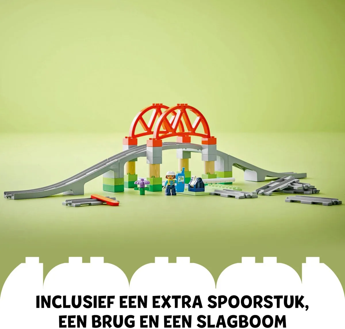 LEGO DUPLO Stad Treinbrug & Rails Uitbreiding 10426 - 42 Stukken