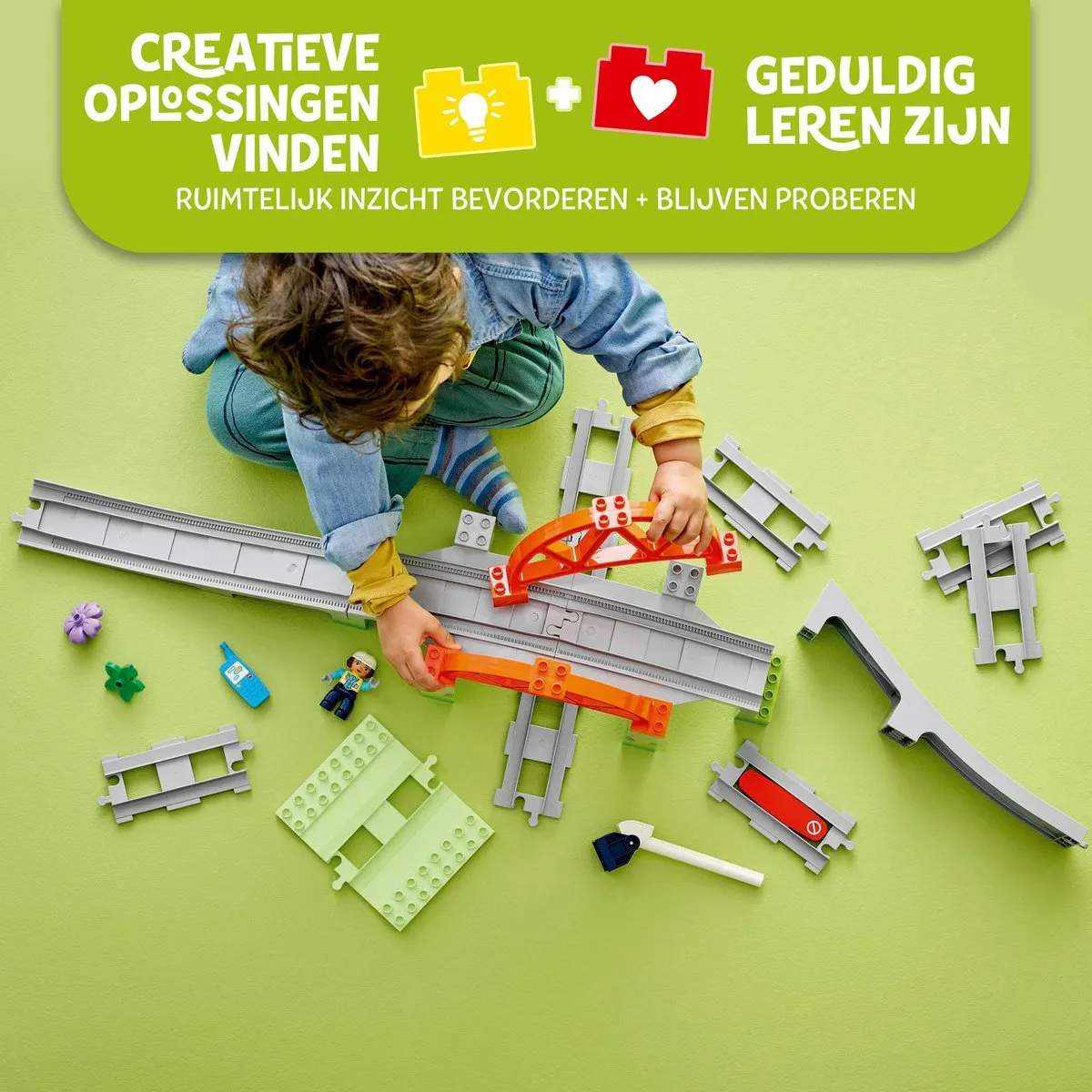 LEGO DUPLO Stad Treinbrug & Rails Uitbreiding 10426 - 42 Stukken