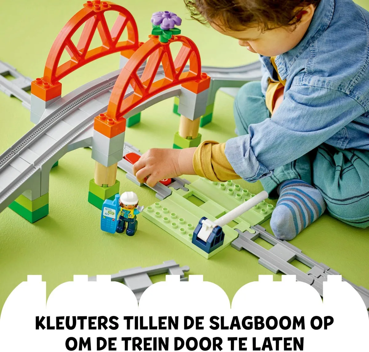 LEGO DUPLO Stad Treinbrug & Rails Uitbreiding 10426 - 42 Stukken