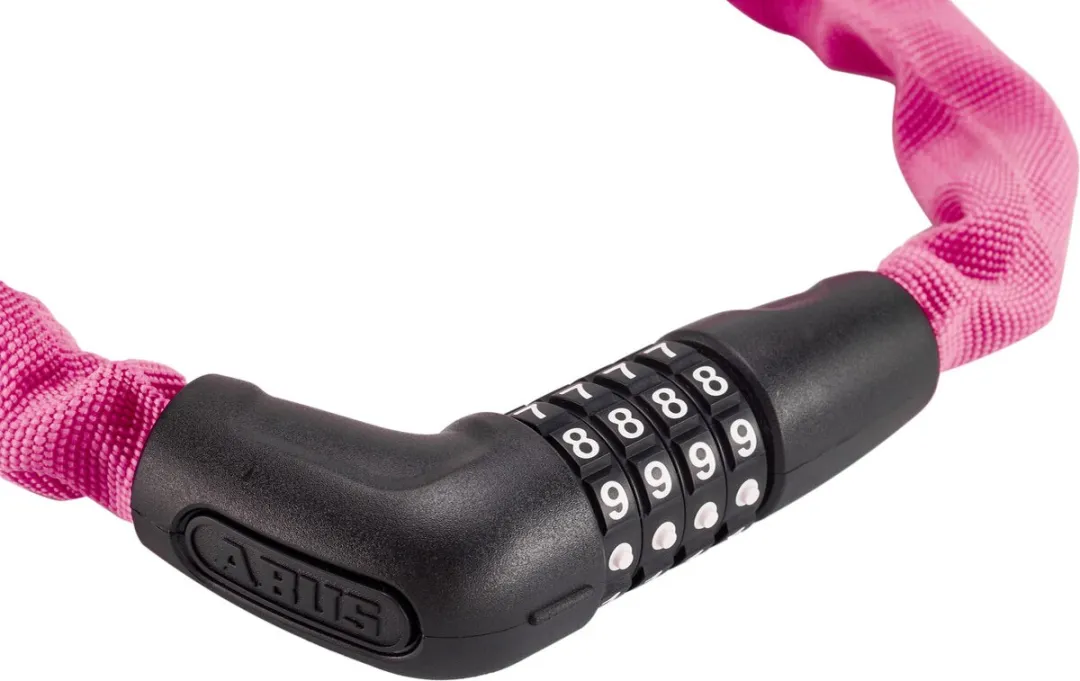ABUS Steel-O-Chain 5805C Kettingslot 75cm - 5mm - Roze