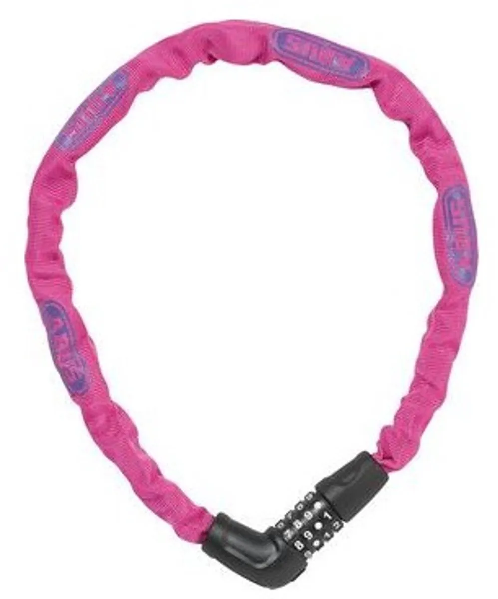 ABUS Steel-O-Chain 5805C Kettingslot 75cm - 5mm - Roze