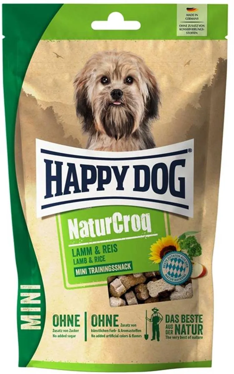 Happy Dog NaturCroq Mini Snack Lam & Rijst