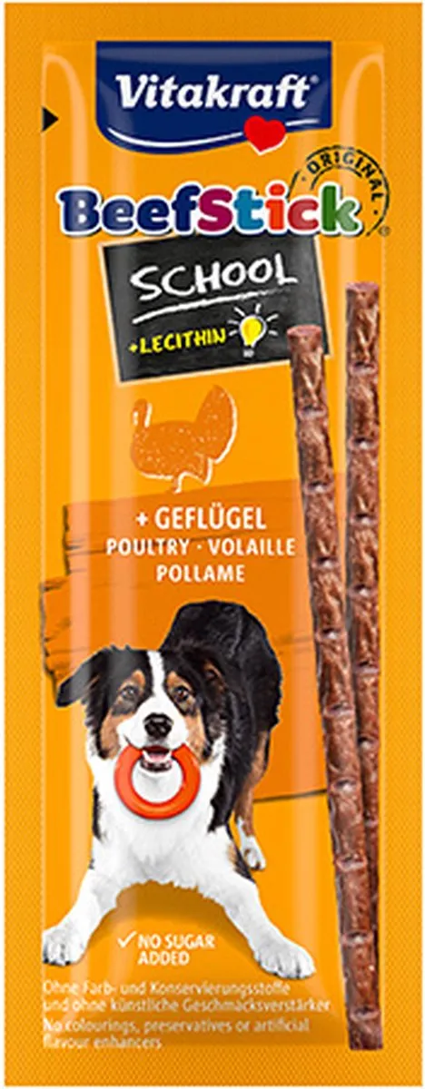 Vitakraft Beef Stick School Gevogelte - 20x20g