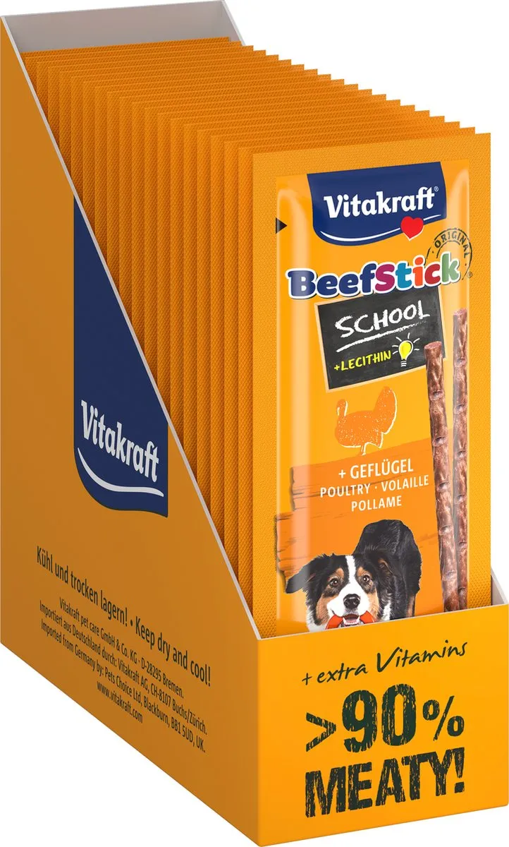 Vitakraft Beef Stick School Gevogelte - 20x20g
