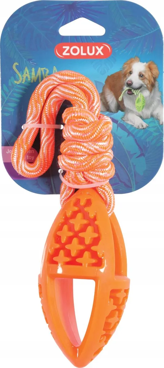 Zolux Samba Hondenspeelgoed Ovaal TPR - 28cm - Oranje