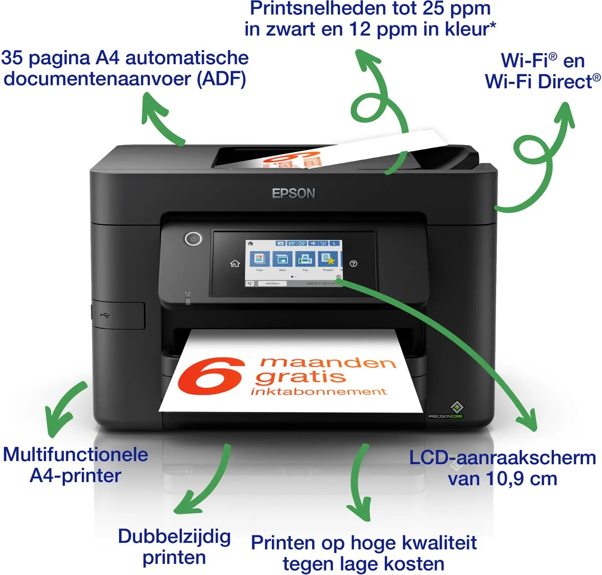 Epson WorkForce Pro WF-4820DWF All-In-One Printer - Zwart