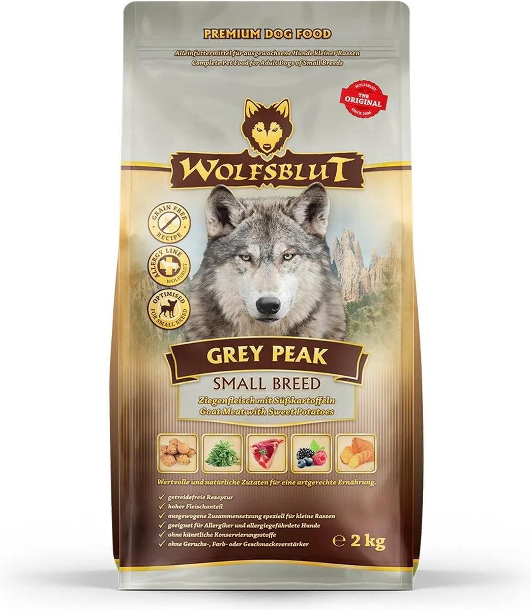 Wolfsblut Adult Grey Peak Small Breed Hondenvoer 2kg